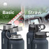 ALBOR Insulated Water Bottle with Straw - 32 oz Water Bottles - Triple Insulated Stainless Steel Water Bottles with 4 Leak-Proof Lids and 2 Straws. Reusable Water Bottle, Graphite