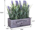 WITTY REMARK Fake Plants Artificial Lavender in Wooden Pots 10 Inches for Home Decoration Indoor/Outdoor Patio, Window, Table, Porch