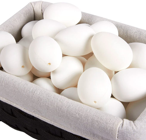 Juvale Blank White Plastic Eggs for DIY Painting and Decorating (48 Pack)