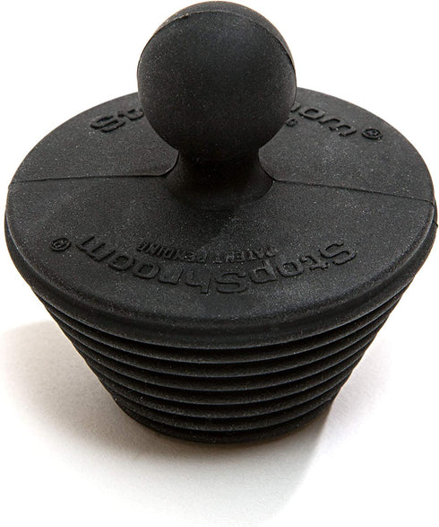 StopShroom Tub 2 Pack Universal Stopper for Bathtub and Bathroom Sink Drains, Black Plug 2pk, 2 Count