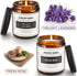 Candles for Home Scented, 14.4 oz Lavender and Sandalwood Rose Candles, 2 Pack Scented Candles Gift Set for Women, Large Amber Jar Scented Candle for Home, Birthday Gifts, Christmas Gifts