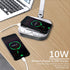 LED Desk Lamp, BBIQI Desk Lamp with 10W Wireless Charger, 5 Color Modes and 5 Brightness Levels Eye-Caring Table lamp with RGB Night Light, 72 Recessed LED Lamps with USB Charging Port for Home Office