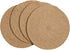 SHACOS Jute Placemats Set of 4 Heat Resistant 12 inch Round Place Mats Natural Jute Woven Braided Table Mats Thick Farmhouse Placemats Trivet (Jute Brown, 12 Inch)