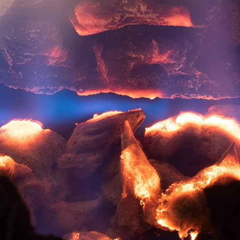 Natural Glo Glowing Embers for Gas Fireplace | Mineral Wool Gas Log Embers to Enhance Gas Fireplaces. Rock Wool Fake Coals for Gas Fireplaces | Embers Glowing for Use with Gas Fireplace Logs