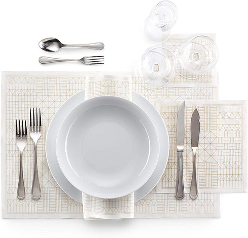 MY DRAP Cloth Washable and Reusable Dinner Napkin - 12.6 x 12.6 In (6 Per Roll, Linen Vivo)
