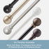 Kenney 5/8? Chelsea Ball Decorative Window Curtain Rod, 48-86", Champagne Silver