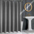 Grey Shower Curtains with Waffle Weave Farmhouse Fabric Shower Curtain Water Repellent Heavy Duty for Bathroom Bathtubs Hotel, 72 x 72 inch, Grey