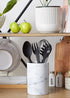 DII Kitchen Accessories Collection Ceramic, Utensil Holder, White Marble