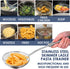 Premium Grade Stainless Steel Spaetzle Maker with Comfort Grip Handle, Stainless Steel Spider Strainer Skimmer Spoon Pasta Strainer, Homemade Traditional German Egg Noodle Dumpling Making Tool Set