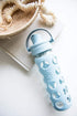 Lifefactory 22-Ounce Glass Water Bottle with Active Flip Cap and Protective Silicone Sleeve, Denim