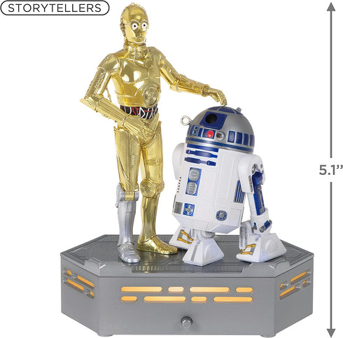 Hallmark Keepsake Christmas Ornament 2021, Star Wars: A New Hope Collection C-3PO and R2-D2, Storytellers Light and Sound