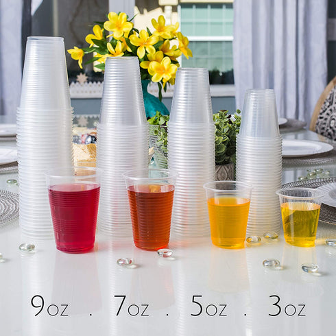 7 oz Disposable Clear Plastic Cups 400 Count