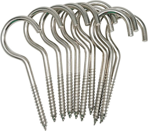 Axe Sickle 4 Inch Heavy Duty Large Screw Hook Ceiling Hook Cup Hook Silver 10 Pcs