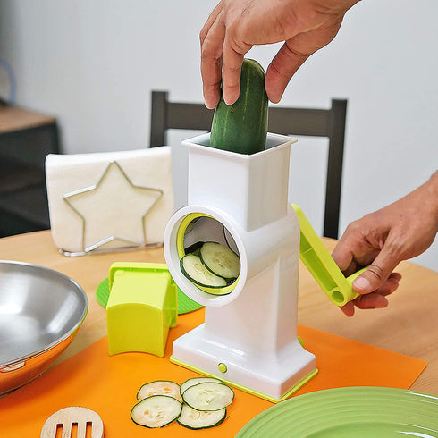 Southern Homewares 2 in 1 Deluxe Hand Crank Rotary Drum Grater Shredder Slicer Kitchen Tool Cheese Fruits Vegetables Nuts