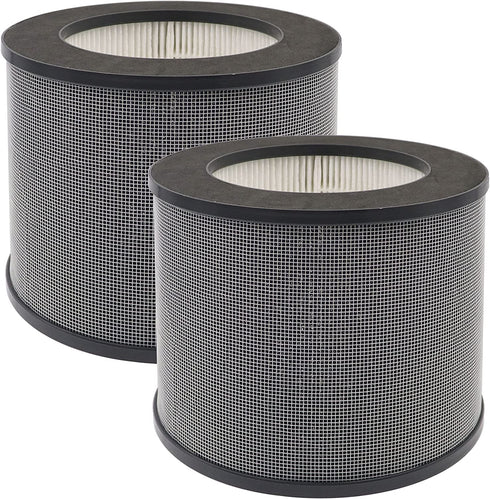 2 Pack Black?Compatible With TaoTronics TT-AP006 Filter?H13 True HEPA?Activated Carbon Filters and High-Efficiency Activated Carbon Pre-Filter 3-in-1