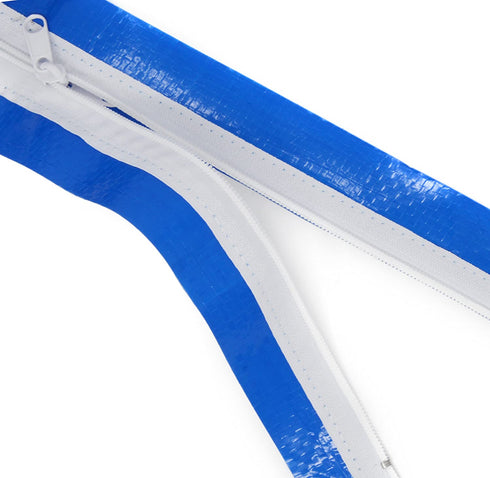 Zip-Up Products ZIP7.3TWB Peel & Stick Zipper Door 84" x 3" Twin Pack, Blue