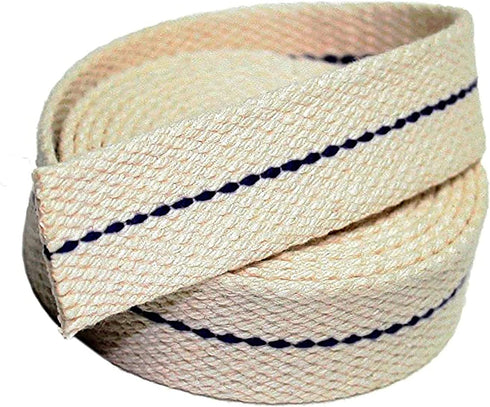 Oil Lamp Mate 1 Inch Flat Cotton Oil Lantern or Oil Lamp Wick with Purple Stitch 6 Foot Roll
