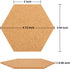 Ceramic Tiles for Crafts Coasters,14 Pack 4-Inches Unglazed Ceramic Coasters for Drinks with Cork Backing Pads,Use with Alcohol Ink or Acrylic Pouring Make Your Own DIY Coasters (Hexagon)