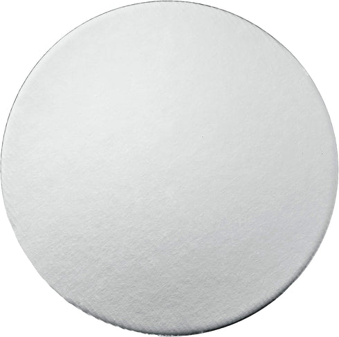 Fox Run 12-Piece Cardboard Scalloped Cake Circle Base, 10 x 10 x 0.25 inches, Silver