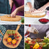 Pizza Peel, Bamboo Pizza Spatula Paddle, Large Wooden Pizza Cutting Board, Baking Pizza, Bread, Cutting Fruit, Vegetables, Cheese and Serving Board, 12x17inch