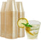 FOCUSLINE 100 Pack Gold Glitter Plastic Cups 9 oz Clear Plastic Cups Tumblers, Fancy Disposable Hard Plastic Cups with Gold Glitter for Wedding Cups Elegant Party Cups