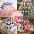 Cake Pop Display Stand, 56 Holes Clear Acrylic 3 Tier Square Cupcake Dessert Holder Weddings Baby Showers Birthday Parties Anniversaries Halloween Candy Decorative (56 Hole)