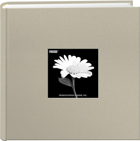 Fabric Frame Cover Photo Album 200 Pockets Hold 4x6 Photos, Biscotti Beige