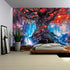 ENJOHOS Trippy Taprstry Wall Hanging for Bedroom Magical Tree of Life Tapestry with Mystical Forest and Tangled Lanterns for Dorm Room Decor,W79 x T5