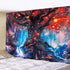ENJOHOS Trippy Taprstry Wall Hanging for Bedroom Magical Tree of Life Tapestry with Mystical Forest and Tangled Lanterns for Dorm Room Decor,W79 x T5