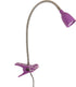 Newhouse Lighting NHCLP-LED-PUR Purple Metal Flexible Clamp-Style LED Goose Neck Desk Lamp in 3000K Warm White Color Temperature with Power Adapter and 6 ft. Power Cord