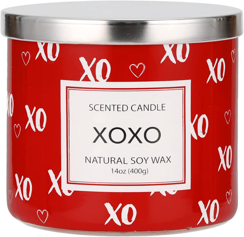 Valentine™s Day Scented Candle Gift Champagne Secented Natural Soy Candle 3 Wick Large Jar 14 oz Sweet Party Decor