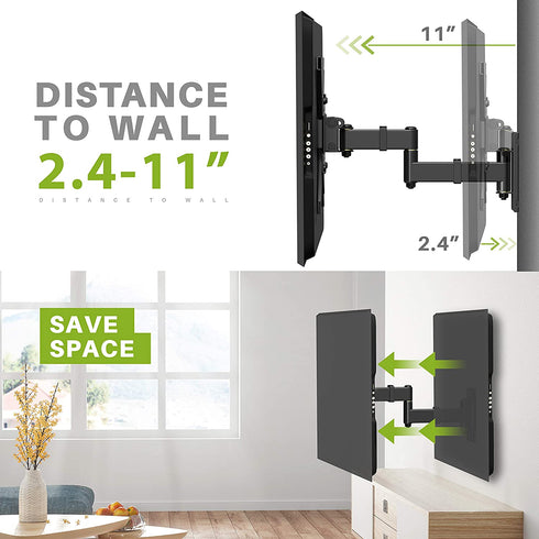 USX MOUNT Full Motion TV Wall Mount Swivel and Tilt, TV Mount with Articulating Arms for Most 13-32 inch LED LCD Monitor Screen, Wall Mount TV Bracket Up to VESA 200x200mm and 44 lbs