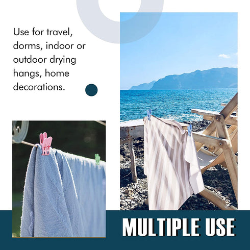 Beach Towel Clips Chair Cruise Holder - Fashion Colors Plastic Quilt Hanging Clamps Jumbo Size 12 Pack for Pool Loungers Clothes Blanket Swimsuits,Curtains