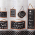 Achim Home Furnishings Modern Farmhouse Tier and Valance Window Curtain Set, 58" x 36", Black
