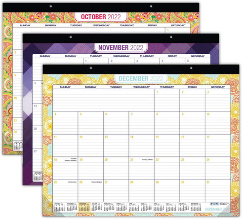 Desk Calendar 2022: Large Monthly Pages - 22"x17" - Runs Through December 2022 (Pack of 1)