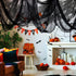 MELLIFUL Huge Halloween Creepy Cloth with 12 PCS Bats Spooky Hanging Scary Gauze Fabric Black 315 x 79 Inch Window Cover Gauze Halloween Decorations for Party Home Wall Yard Outdoor Doorway
