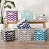 DII Non Woven Polyester Storage Bin, Chevron, Gray, Small Set of 4