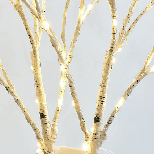 Birchlitland Lighted Birch Branches with Timer Battery Operated 18IN 70L Warm White LED Fairy Lights, Artificial Decorative Branch Lights for Home and Holiday Decoration Indoor Outdoor