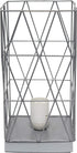 Simple Designs LT1073-GRY Geometric Square Metal Table Lamp, Gray
