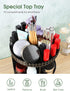 Kootek Rotating Makeup Organizer 360 Spinning Cosmetic Display Cases Adjustable Bathroom Makeup Holder Large Capacity Storage Shelf Rack with 4 Layers Tray for Bedroom Vanity Dresser Room, Black