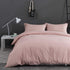Mohap Duvet Cover Queen Pink 3 Pieces Set Solid Color Soft Double Brushed Microfiber Comforter Cover with Zipper Clousre