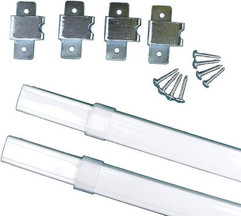 TWO Kirsch FLAT SASH RODS for Top & Bottom Doors & Sidelights 18" - 28" 6412-025