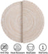 homing Round Placemats Set of 6 for Dining Table Woven Heat Resistant Anti-Slid Cotton Kitchen Table Mats 14 Inch, Easy to Care, Mixed Color, Beige
