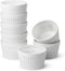 BTaT- Ramekins, Set of 8, Ramekins for Baking, Ramekins 6 oz, Ramekin with Measurement Markings, Creme Brulee Dishes, Souffle Cups, Custard Cups, Ceramic Bakeware, Souffle Dish, Small Ceramic Bowl