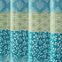 Lush Decor Bohemian Striped Shower Curtain Colorful Bold Design, 72" x 72", Blue and Green