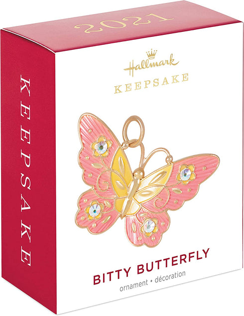 Hallmark Keepsake 1" Miniature Christmas Ornament 2021, Bitty Butterfly, Mini