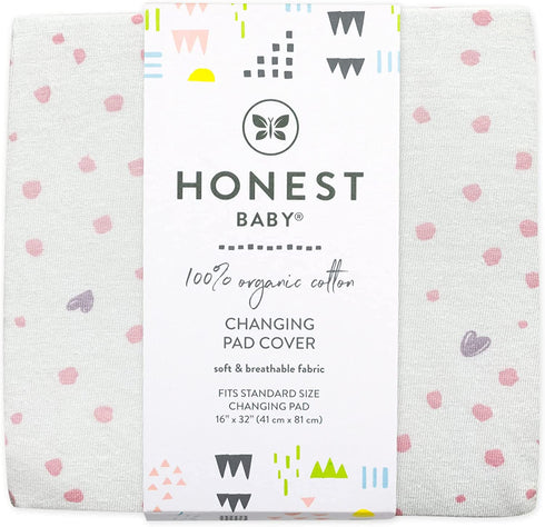 HonestBaby Baby Organic Cotton Changing Pad Covers (Set of Two)