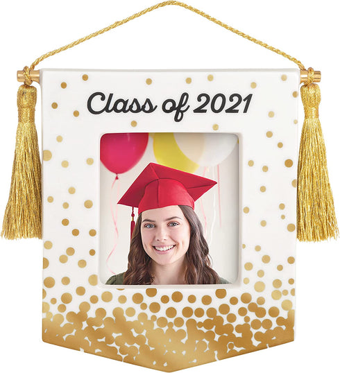 Hallmark Keepsake Christmas Ornament 2021 Year-Dated, Congrats, Grad! Class of 2021 Photo Frame, Porcelain