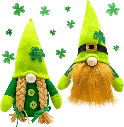 St Patricks Day Gnome Plush Elf Decorations Handmade Faceless Gnome for St Patricks Day Decorations Home Table Decor Ornament Green Irish Faceless Gnome for St Patricks Day Gifts