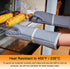 Oven Mitts and Pot Holders Set - 4pcs Long Cotton Puppet Oven Gloves & Hot Pads with Non-Slip Silicone Grip Heat Resistant 455 °F /235 °C for Kitchen Baking Cooking Grilling Machine Washable-Grey